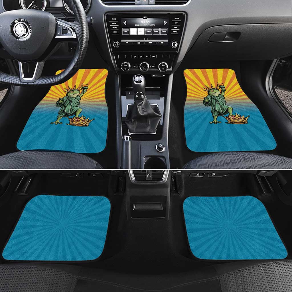Lady Liberty Portland Frog Car Mats Frog Protest No Kings In America - Wonder Print Shop