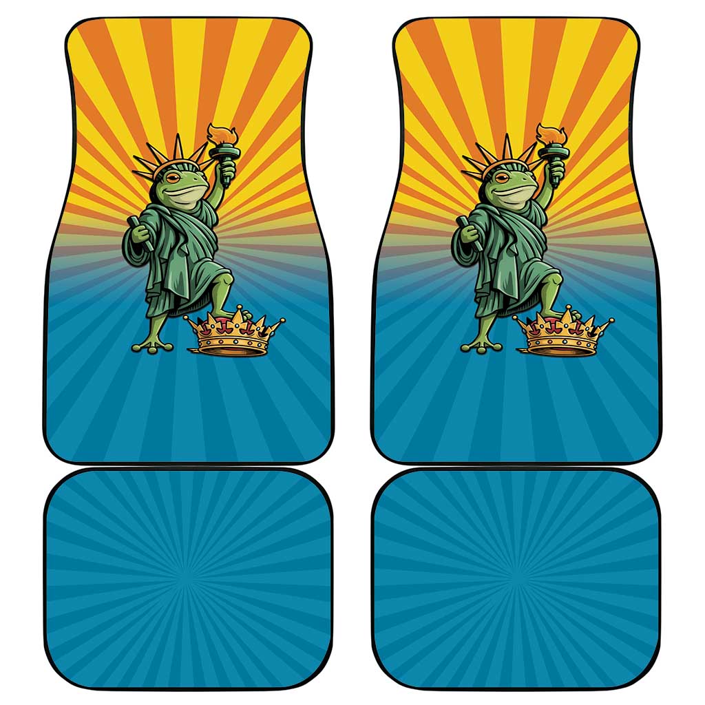 Lady Liberty Portland Frog Car Mats Frog Protest No Kings In America - Wonder Print Shop