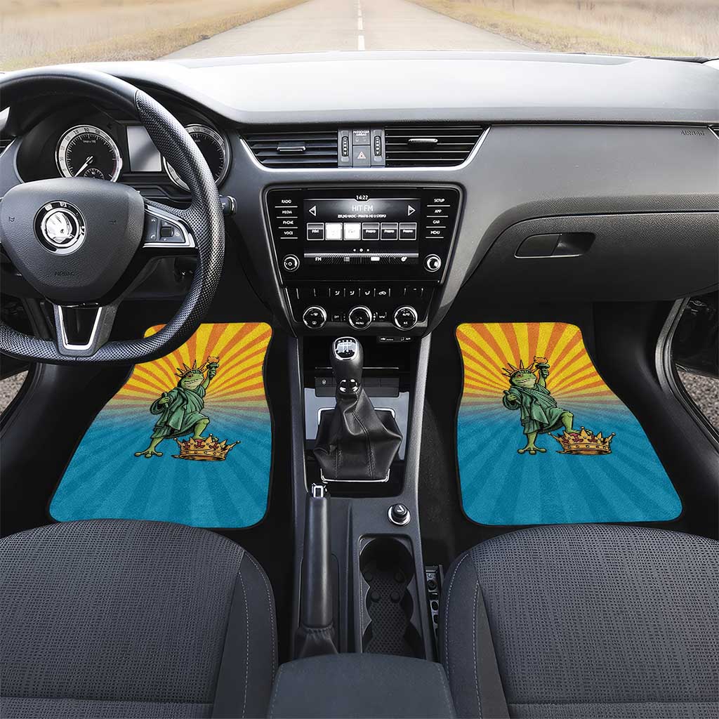 Lady Liberty Portland Frog Car Mats Frog Protest No Kings In America - Wonder Print Shop