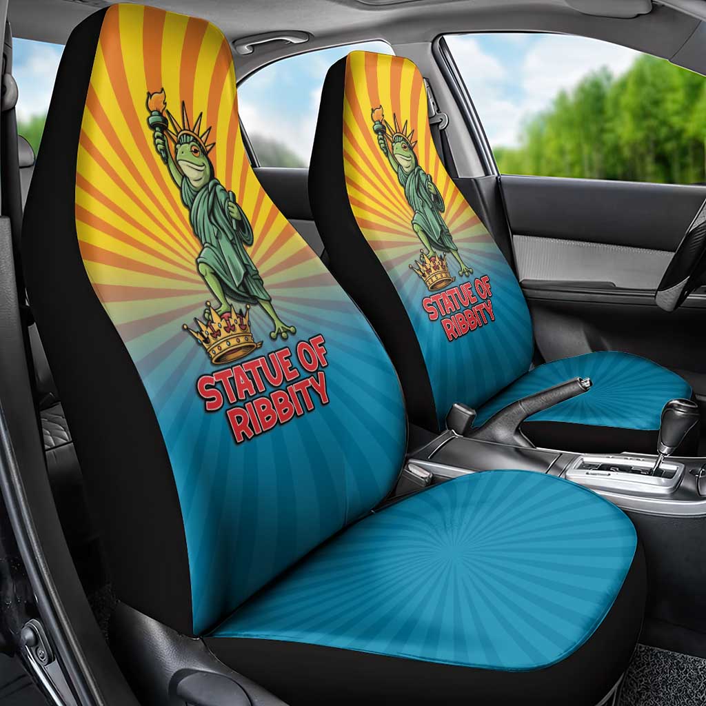 Lady Liberty Portland Frog Car Seat Cover Frog Protest No Kings In America - Wonder Print Shop