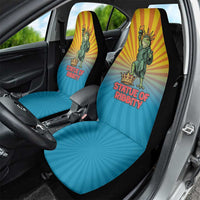 Lady Liberty Portland Frog Car Seat Cover Frog Protest No Kings In America - Wonder Print Shop