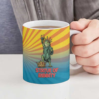 Lady Liberty Portland Frog Ceramic Mug Frog Protest No Kings In America - Wonder Print Shop