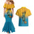 Lady Liberty Portland Frog Couples Matching Mermaid Dress and Hawaiian Shirt Frog Protest No Kings In America - Wonder Print Shop