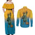 Lady Liberty Portland Frog Couples Matching Off Shoulder Maxi Dress and Long Sleeve Button Shirt Frog Protest No Kings In America - Wonder Print Shop