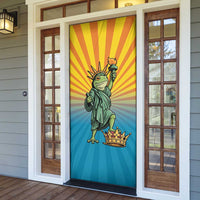 Lady Liberty Portland Frog Door Cover Frog Protest No Kings In America - Wonder Print Shop