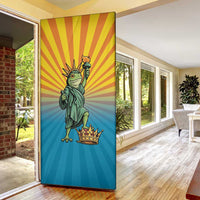 Lady Liberty Portland Frog Door Cover Frog Protest No Kings In America - Wonder Print Shop