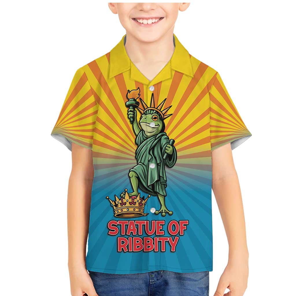 Lady Liberty Portland Frog Family Matching Mermaid Dress and Hawaiian Shirt Frog Protest No Kings In America - Wonder Print Shop