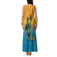 Lady Liberty Portland Frog Family Matching Tank Maxi Dress and Hawaiian Shirt Frog Protest No Kings In America - Wonder Print Shop
