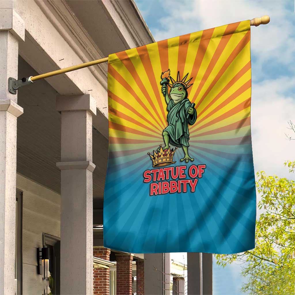 Lady Liberty Portland Frog Garden Flag Frog Protest No Kings In America - Wonder Print Shop