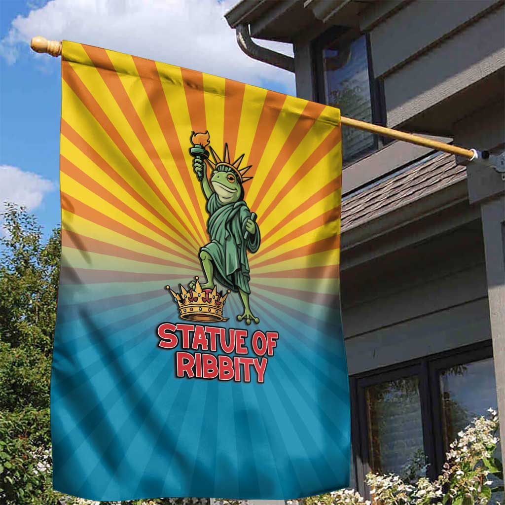 Lady Liberty Portland Frog Garden Flag Frog Protest No Kings In America - Wonder Print Shop