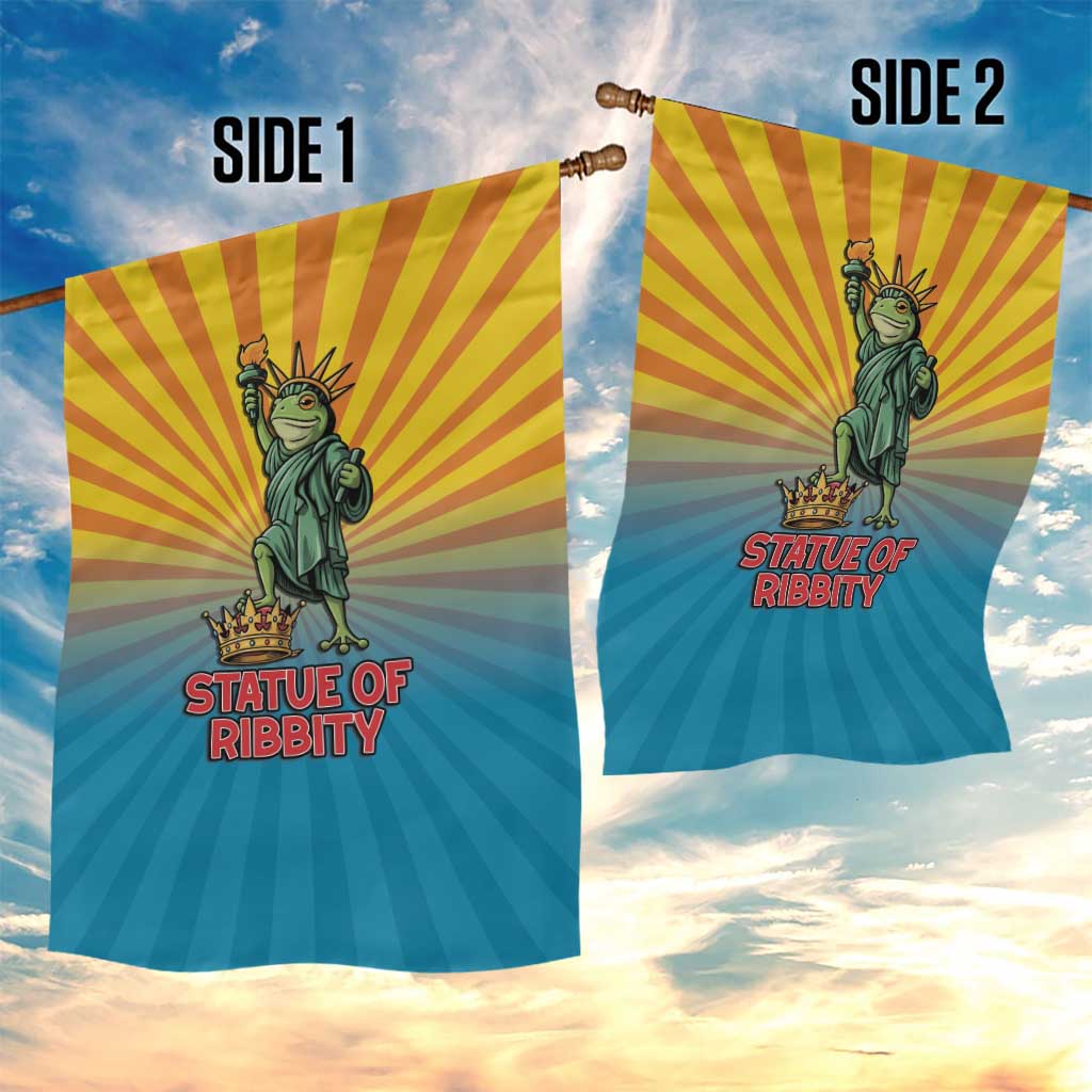 Lady Liberty Portland Frog Garden Flag Frog Protest No Kings In America - Wonder Print Shop