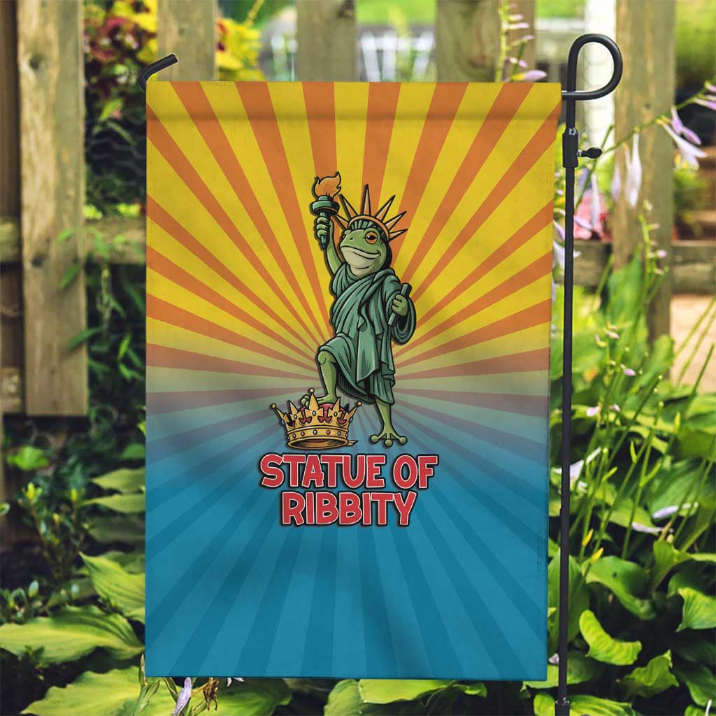 Lady Liberty Portland Frog Garden Flag Frog Protest No Kings In America - Wonder Print Shop