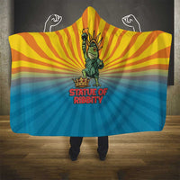 Lady Liberty Portland Frog Hooded Blanket Frog Protest No Kings In America - Wonder Print Shop