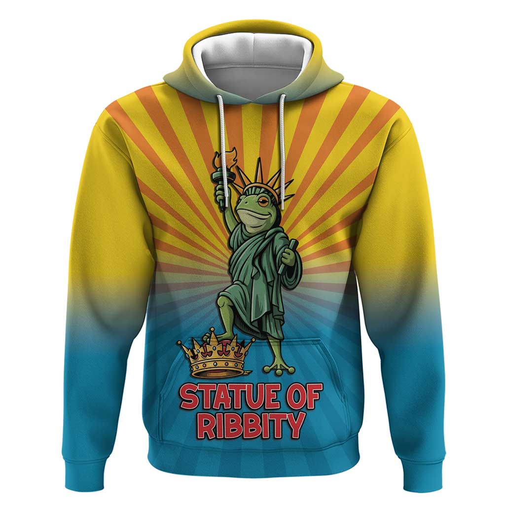 Lady Liberty Portland Frog Hoodie Frog Protest No Kings In America - Wonder Print Shop