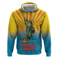 Lady Liberty Portland Frog Hoodie Frog Protest No Kings In America - Wonder Print Shop