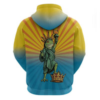 Lady Liberty Portland Frog Hoodie Frog Protest No Kings In America - Wonder Print Shop