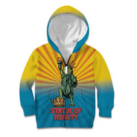 Lady Liberty Portland Frog Kid Hoodie Frog Protest No Kings In America - Wonder Print Shop