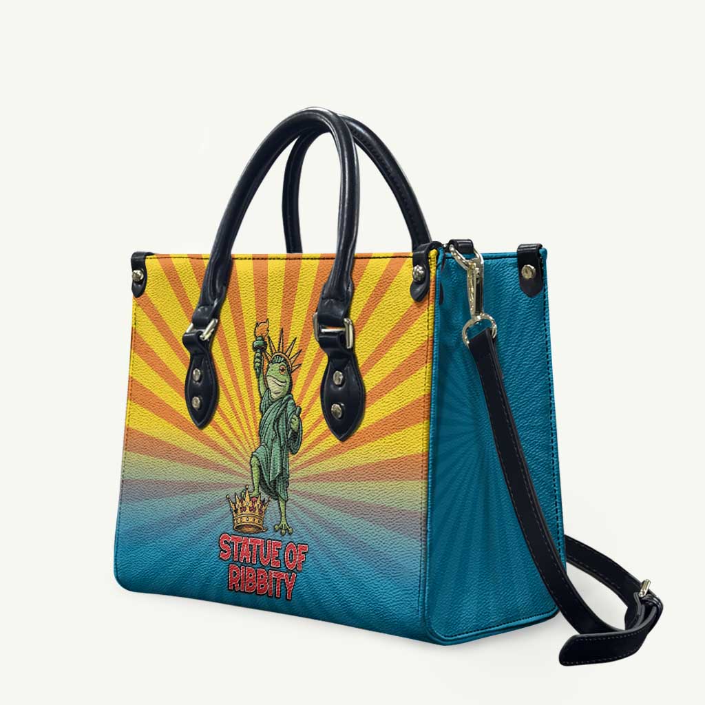 Lady Liberty Portland Frog Leather Bag Frog Protest No Kings In America - Wonder Print Shop