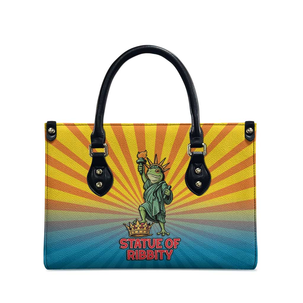 Lady Liberty Portland Frog Leather Bag Frog Protest No Kings In America - Wonder Print Shop