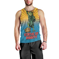 Lady Liberty Portland Frog Men Tank Top Frog Protest No Kings In America - Wonder Print Shop