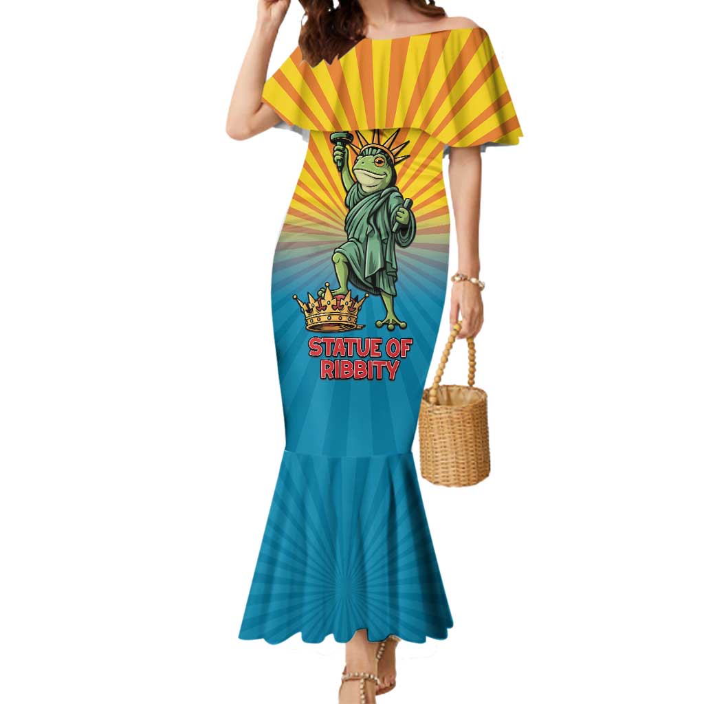 Lady Liberty Portland Frog Mermaid Dress Frog Protest No Kings In America - Wonder Print Shop