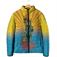 Lady Liberty Portland Frog Padded Jacket Frog Protest No Kings In America - Wonder Print Shop