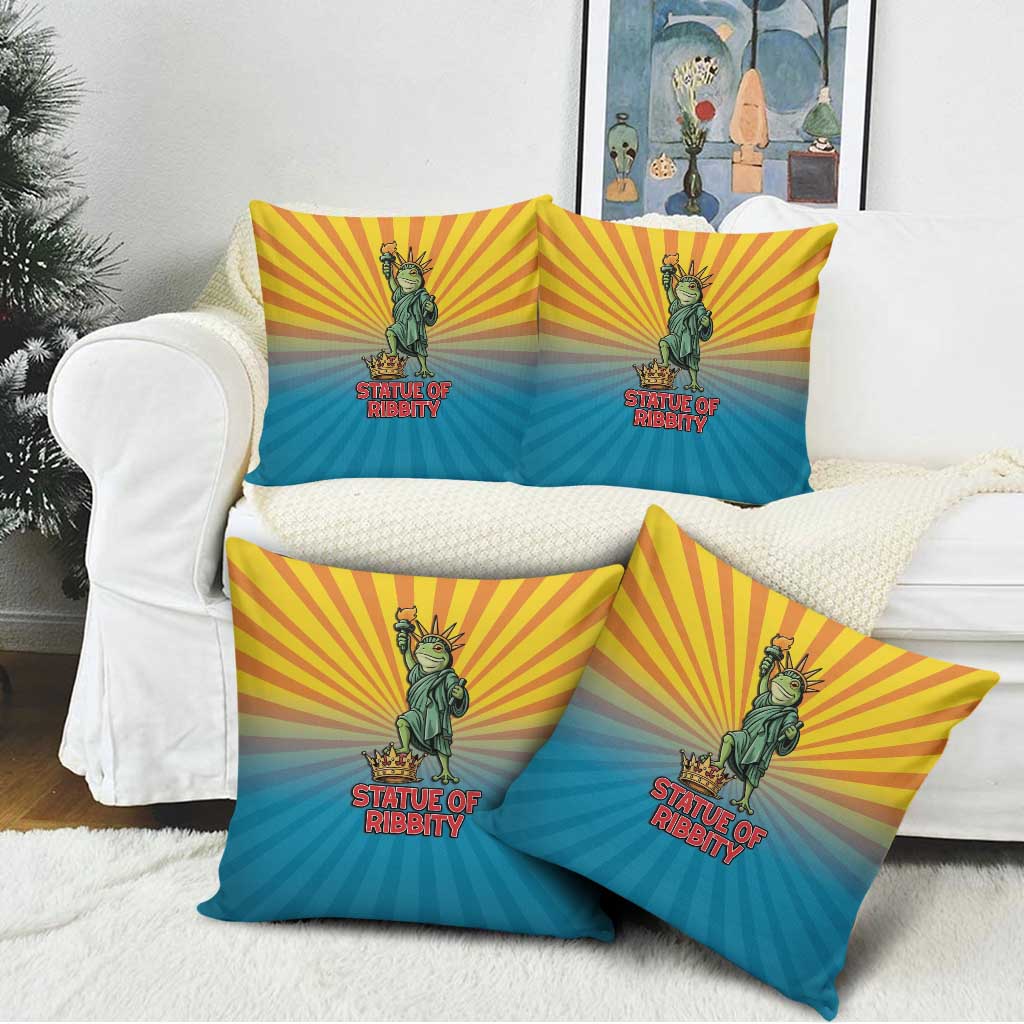 Lady Liberty Portland Frog Pillow Cover Frog Protest No Kings In America - Wonder Print Shop