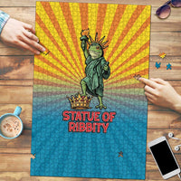 Lady Liberty Portland Frog Puzzle Frog Protest No Kings In America - Wonder Print Shop