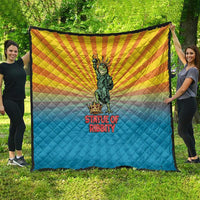 Lady Liberty Portland Frog Quilt Frog Protest No Kings In America - Wonder Print Shop
