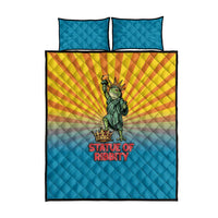 Lady Liberty Portland Frog Quilt Bed Set Frog Protest No Kings In America - Wonder Print Shop
