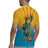 Lady Liberty Portland Frog Rugby Jersey Frog Protest No Kings In America - Wonder Print Shop