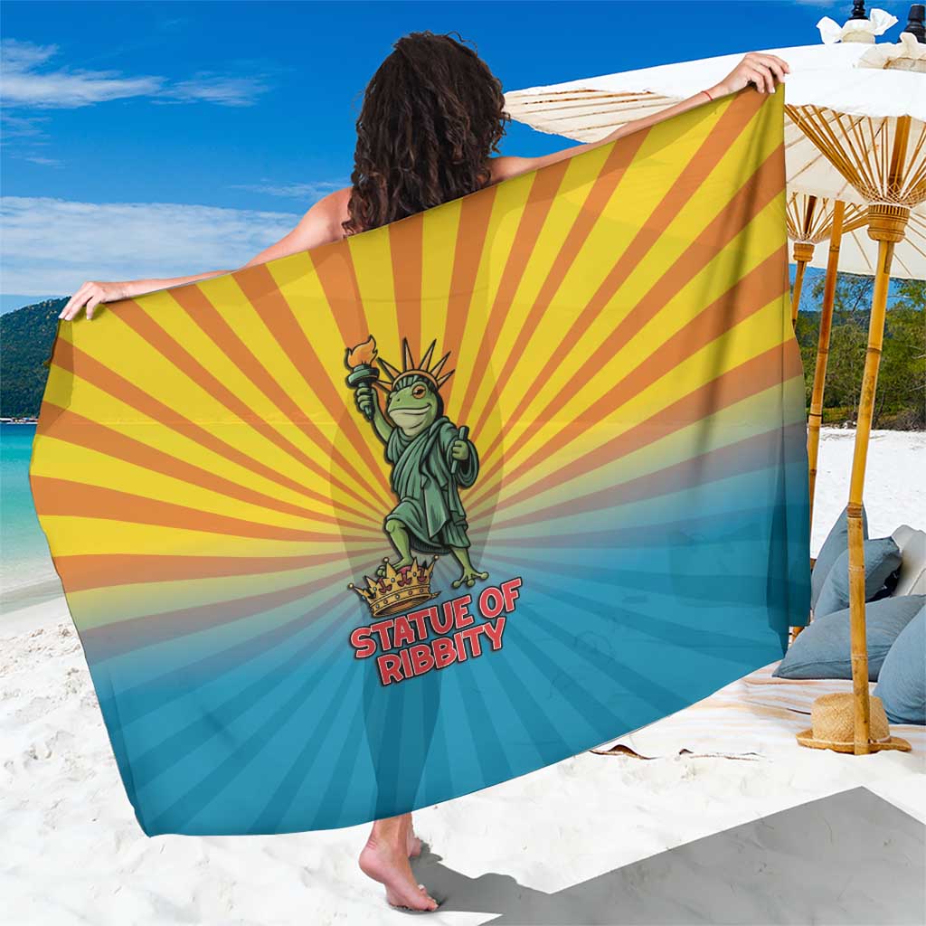 Lady Liberty Portland Frog Sarong Frog Protest No Kings In America - Wonder Print Shop