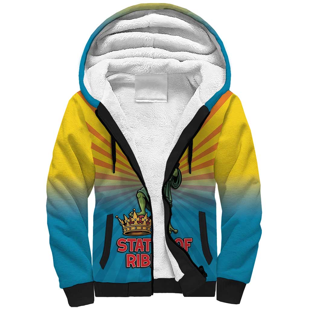 Lady Liberty Portland Frog Sherpa Hoodie Frog Protest No Kings In America - Wonder Print Shop