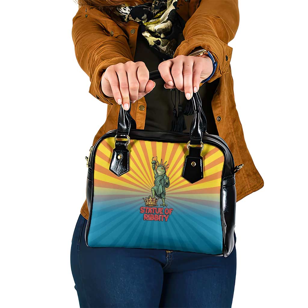 Lady Liberty Portland Frog Shoulder Handbag Frog Protest No Kings In America - Wonder Print Shop