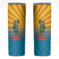 Lady Liberty Portland Frog Skinny Tumbler Frog Protest No Kings In America - Wonder Print Shop