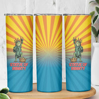 Lady Liberty Portland Frog Skinny Tumbler Frog Protest No Kings In America - Wonder Print Shop