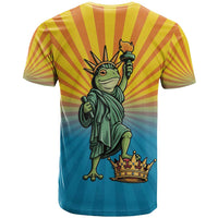 Lady Liberty Portland Frog T Shirt Frog Protest No Kings In America - Wonder Print Shop