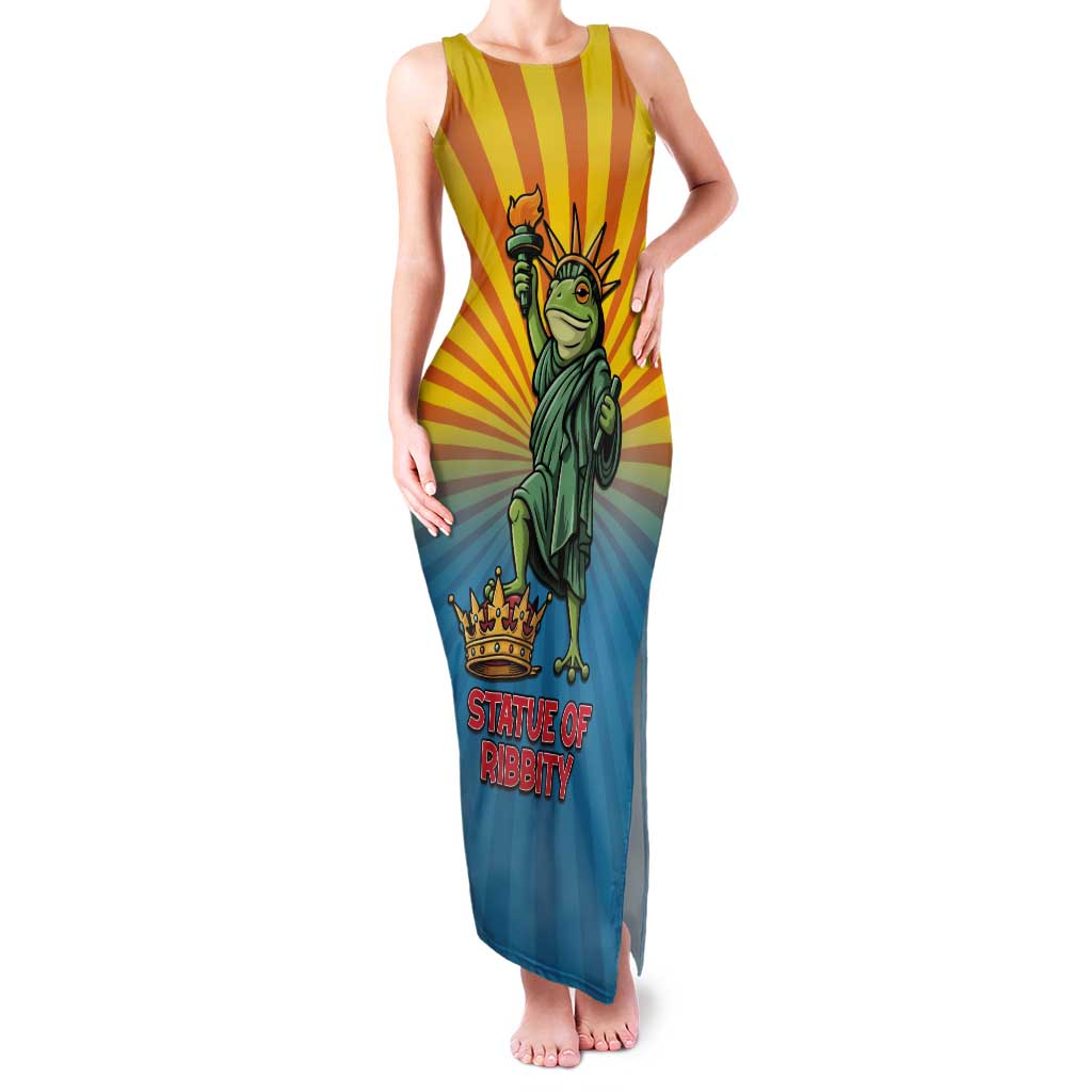 Lady Liberty Portland Frog Tank Maxi Dress Frog Protest No Kings In America - Wonder Print Shop