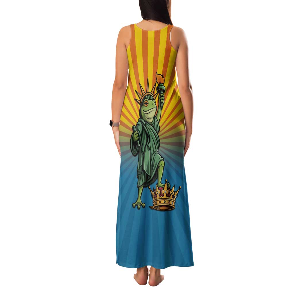 Lady Liberty Portland Frog Tank Maxi Dress Frog Protest No Kings In America - Wonder Print Shop