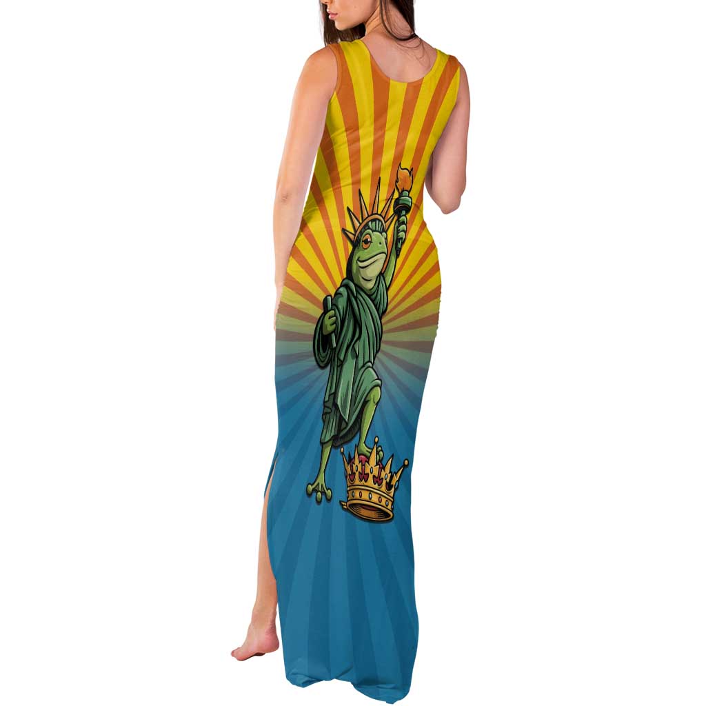 Lady Liberty Portland Frog Tank Maxi Dress Frog Protest No Kings In America - Wonder Print Shop