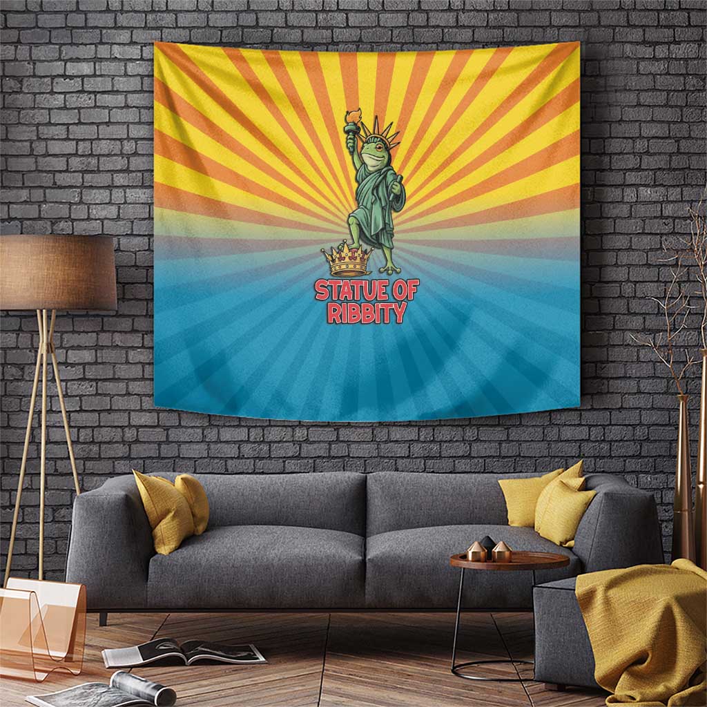 Lady Liberty Portland Frog Tapestry Frog Protest No Kings In America - Wonder Print Shop