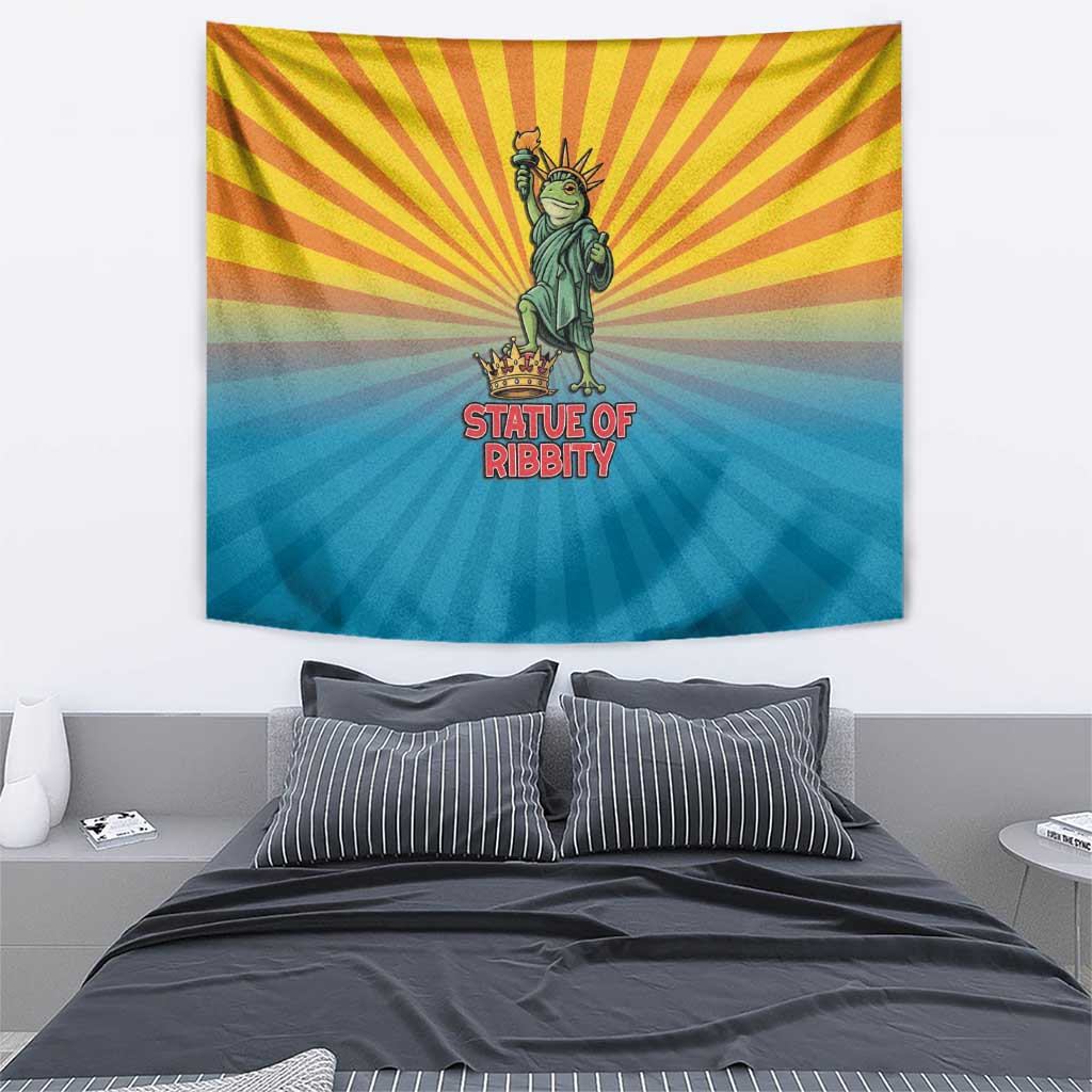 Lady Liberty Portland Frog Tapestry Frog Protest No Kings In America - Wonder Print Shop