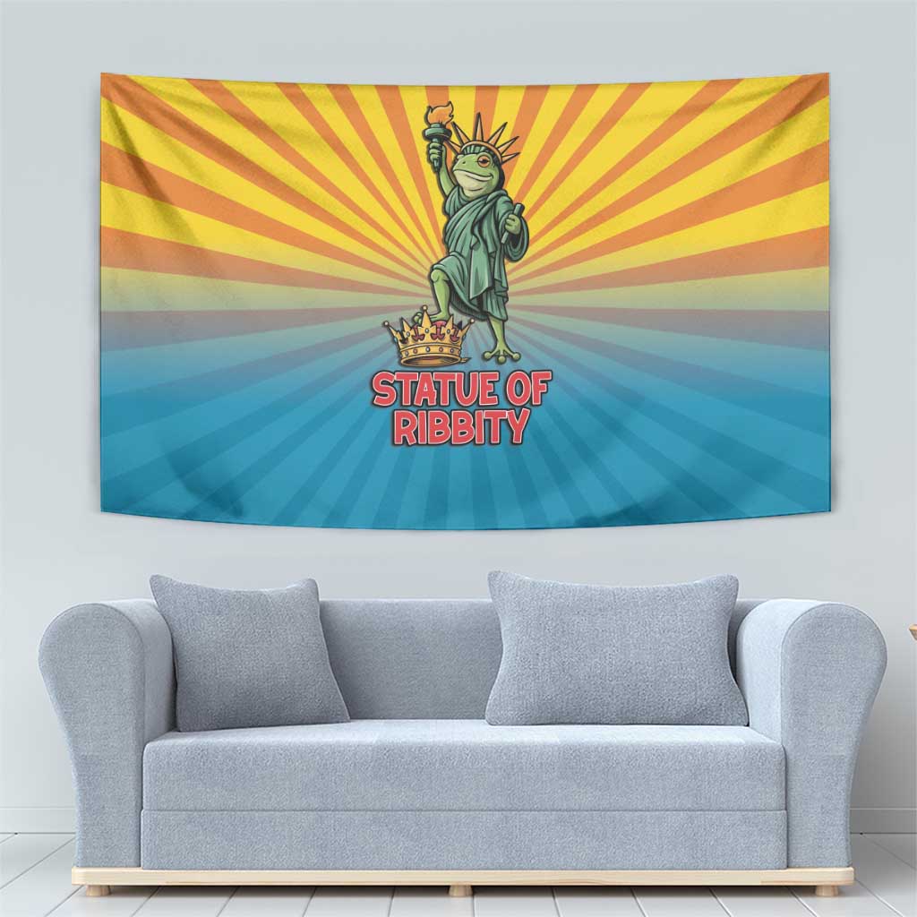 Lady Liberty Portland Frog Tapestry Frog Protest No Kings In America - Wonder Print Shop