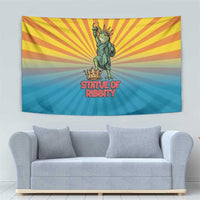Lady Liberty Portland Frog Tapestry Frog Protest No Kings In America - Wonder Print Shop