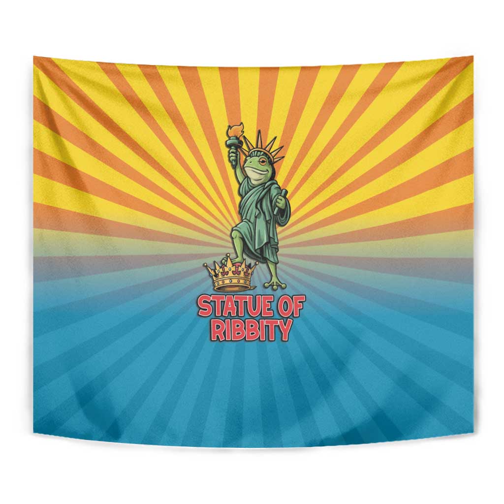 Lady Liberty Portland Frog Tapestry Frog Protest No Kings In America - Wonder Print Shop