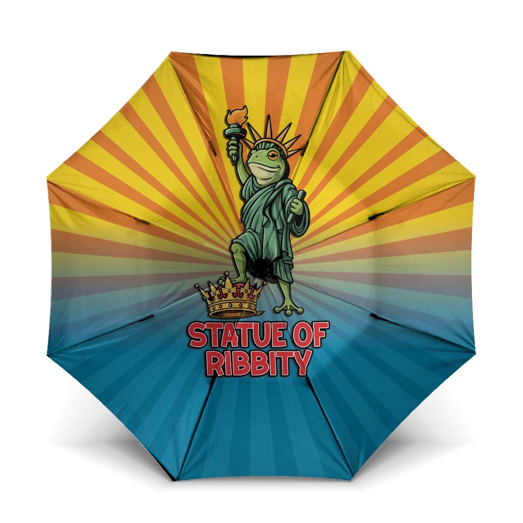 Lady Liberty Portland Frog Umbrella Frog Protest No Kings In America - Wonder Print Shop
