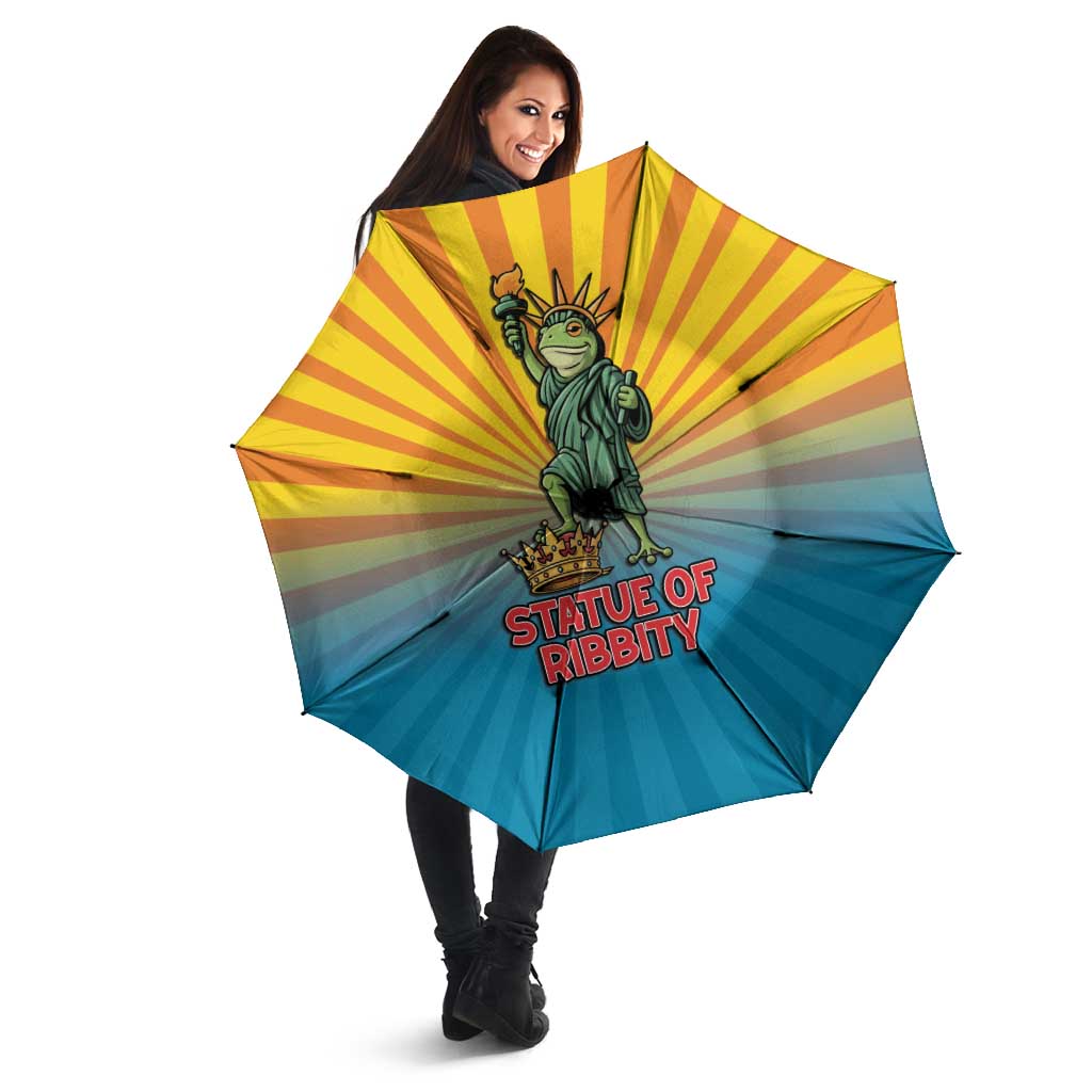 Lady Liberty Portland Frog Umbrella Frog Protest No Kings In America - Wonder Print Shop