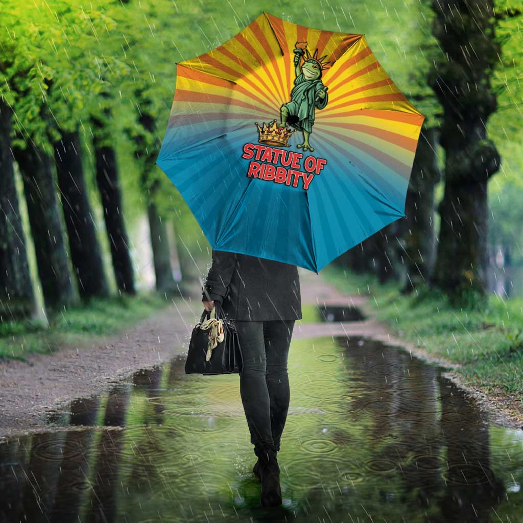 Lady Liberty Portland Frog Umbrella Frog Protest No Kings In America - Wonder Print Shop