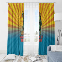 Lady Liberty Portland Frog Window Curtain Frog Protest No Kings In America - Wonder Print Shop