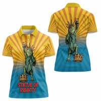 Lady Liberty Portland Frog Women Polo Shirt Frog Protest No Kings In America - Wonder Print Shop